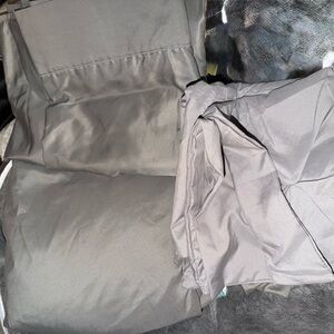 Gray  king size sheet set with two pillow shams Bedding Set